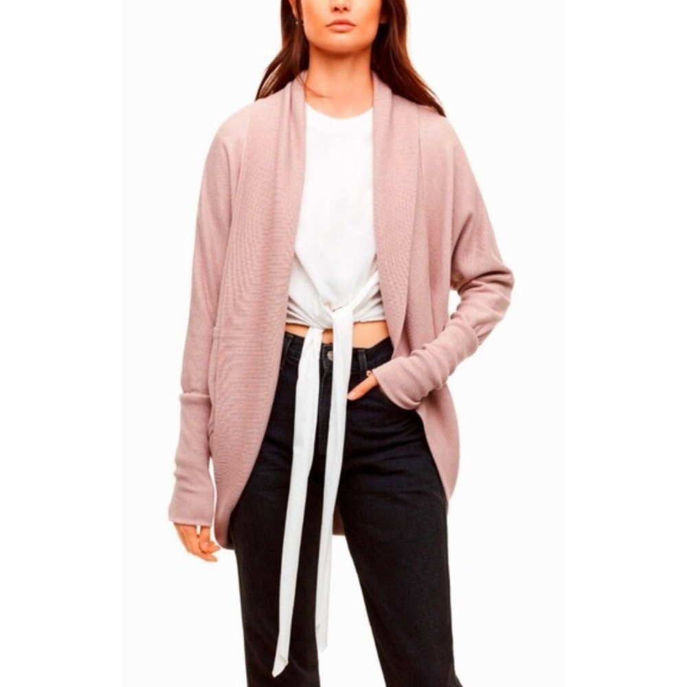 Aritzia Wilfred Diderot Sweater Cardigan Pink Size XXS